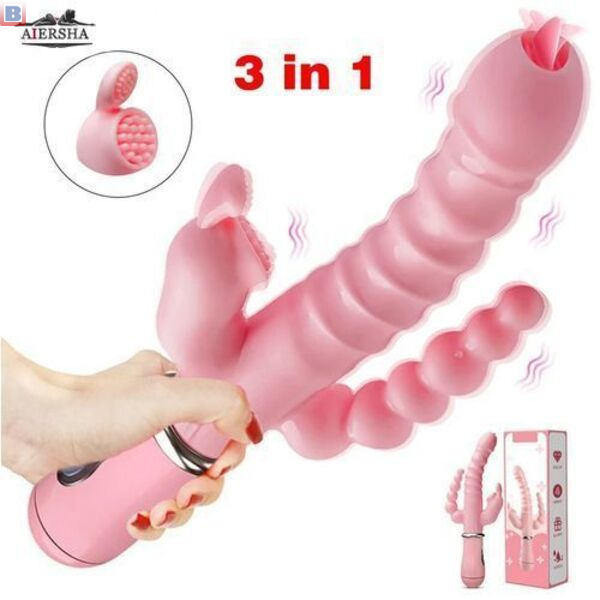 Vibroomasseur 3 En 1 Pour Femmes, 12 Modes De Vibration,